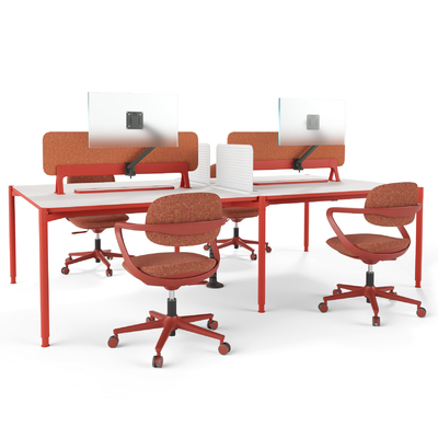 acheter Flexible personnalisé Rectangulaire 4 Personnes Bureau Bureau Bureau de travail Conception élégante contemporaine online manufacture