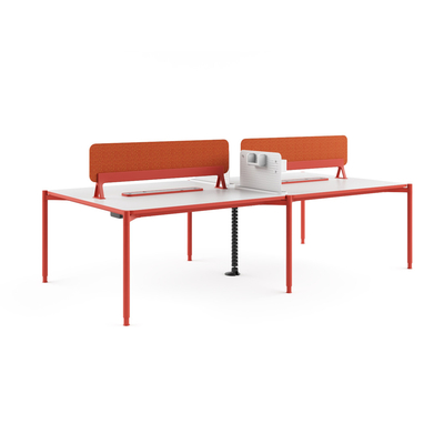 acheter FLEX 4 personnes poste de travail double face Bureau rouge avec écran Moderne simple avec un personnel de gestion intégré de câbles online manufacture