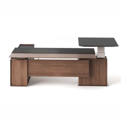 acheter Executive Office Desk Electric Height Adjustable Standing Desk Modern Ergonomic Leather Manager Table Capri T online manufacture