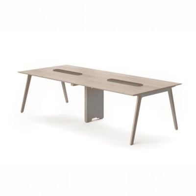 acheter Table de conférence structure bicolore avec dessus rabattable, accès câbles, cadre en aluminium, mobilier de réunion professionnel DUAL online manufacture