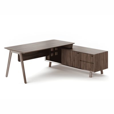 acheter Executive Desk Modern Dual Tone Structure Floating Top Side Cabinet Aluminum Frame Office Furniture DUAL online manufacture