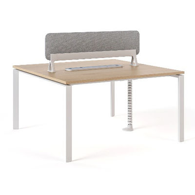 Deux personnes poste de travail double face Bureau du personnel avec écran de gestion de câble Style moderne